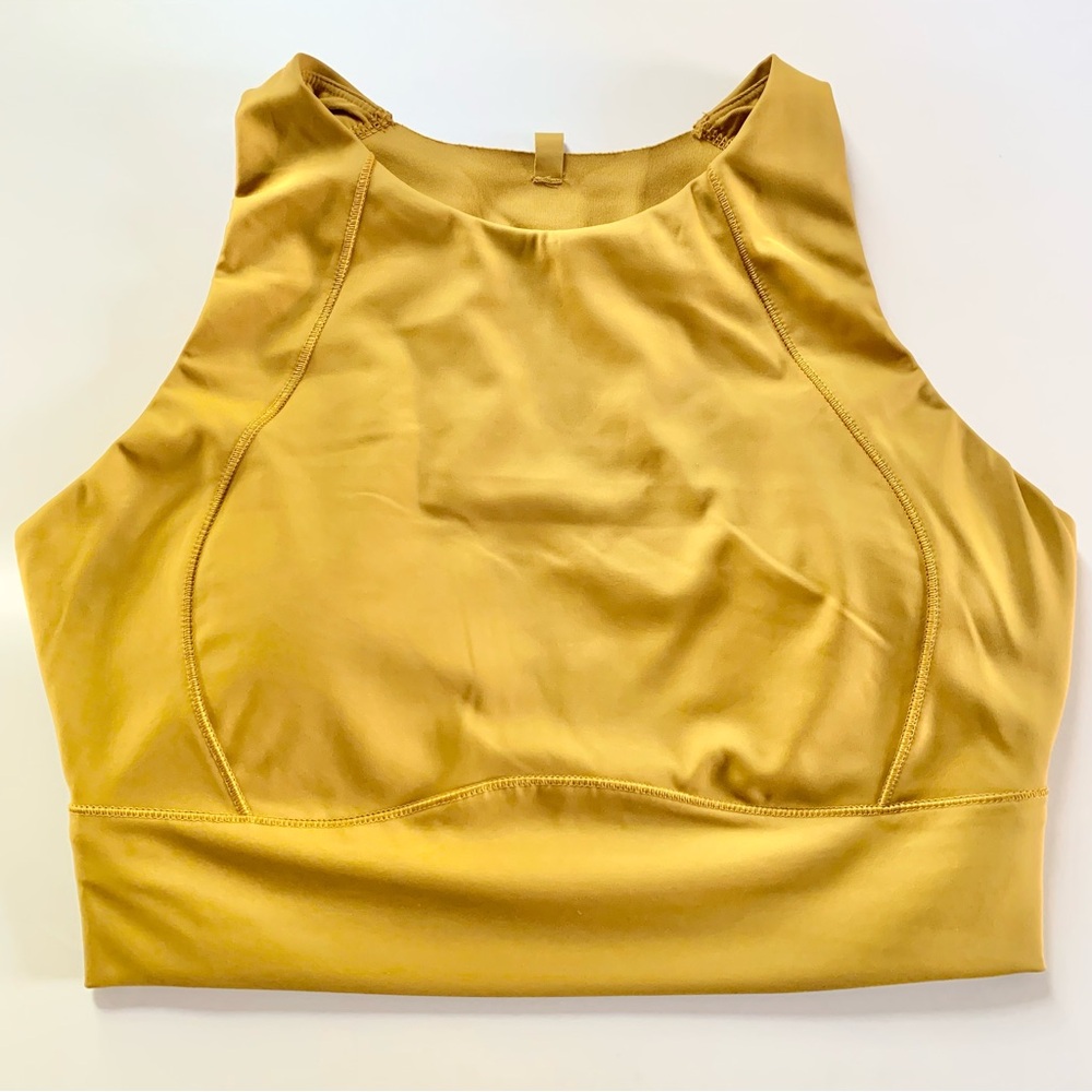 Calia Yellow Athletic Sports Bra Crop Tank US Medium